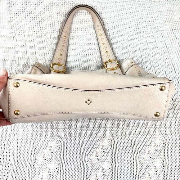 Michael Kors Beige Gold Leather Shoulder Purse - Picture 6 of 10